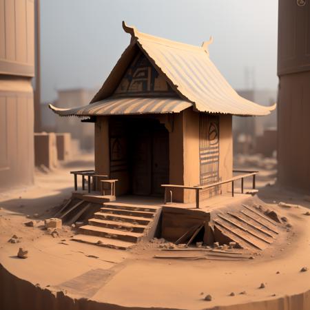 00922-4234618773-a (paintedpotterycd, dirty_1.2, broken_1.3) statue of a chinese building, house, building model, (very simple construction_1.3,.png